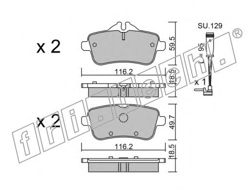 fri.tech. 984.0W Brake Pad Set, disc brake